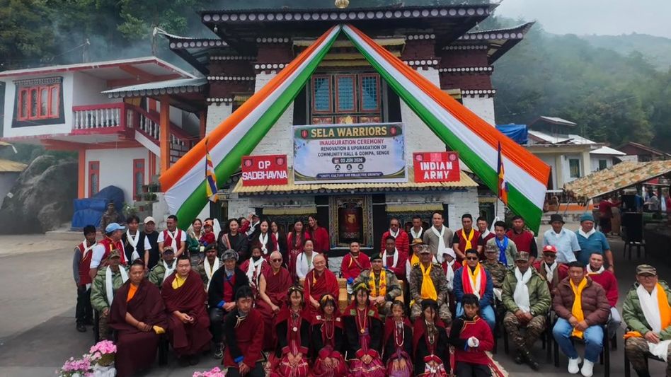 Operation Sadbhavna, Indian Army Arunachal, Senge community hall, Gompa inauguration, Gajraj Corps, Sela Warriors, Arunachal Pradesh border, high altitude development, cultural preservation, community welfare, Northeast India, Guru Tulku Rinpoche, frontier infrastructure