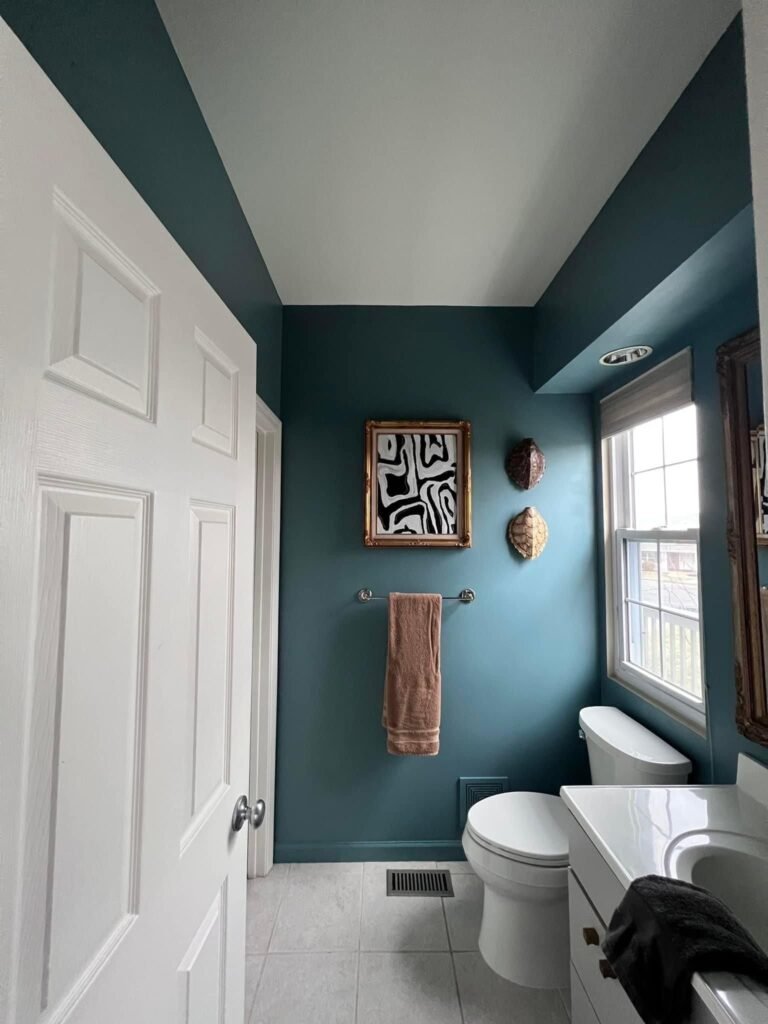 How to Paint a Small Bathroom Without Removing the Toilet