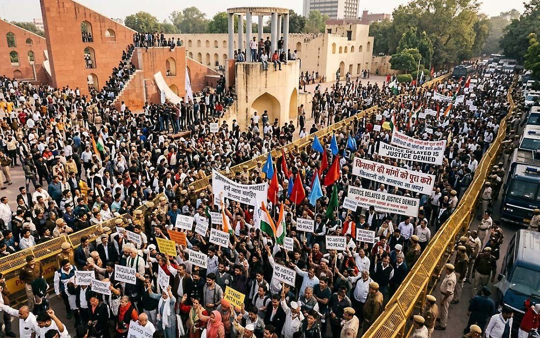Delhi Protest Over Voter Rolls: India Rejects UN 'Mass Detention' Concern